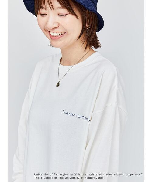 Lugnoncure（ルノンキュール）の「【PENNSYLVANIA】カレッジロゴプリント長袖Tシャツ（Tシャツ/カットソー・レディース・ブラック/オフホワイト・F）」の6枚目の写真