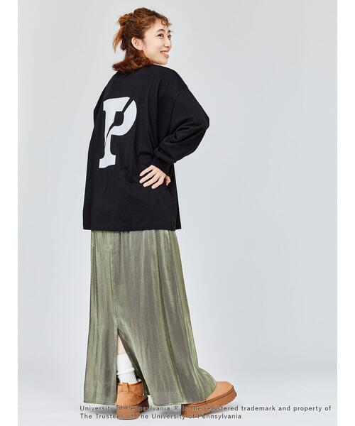 Lugnoncure（ルノンキュール）の「【PENNSYLVANIA】カレッジロゴプリント長袖Tシャツ（Tシャツ/カットソー・レディース・ブラック/オフホワイト・F）」の10枚目の写真