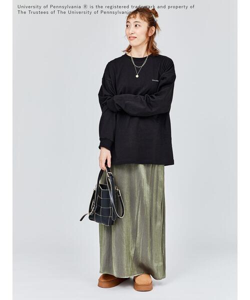 Lugnoncure（ルノンキュール）の「【PENNSYLVANIA】カレッジロゴプリント長袖Tシャツ（Tシャツ/カットソー・レディース・ブラック/オフホワイト・F）」の11枚目の写真