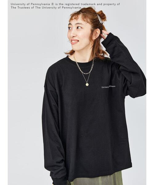 Lugnoncure（ルノンキュール）の「【PENNSYLVANIA】カレッジロゴプリント長袖Tシャツ（Tシャツ/カットソー・レディース・ブラック/オフホワイト・F）」の13枚目の写真
