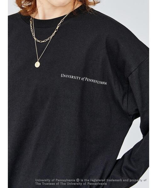 Lugnoncure（ルノンキュール）の「【PENNSYLVANIA】カレッジロゴプリント長袖Tシャツ（Tシャツ/カットソー・レディース・ブラック/オフホワイト・F）」の16枚目の写真