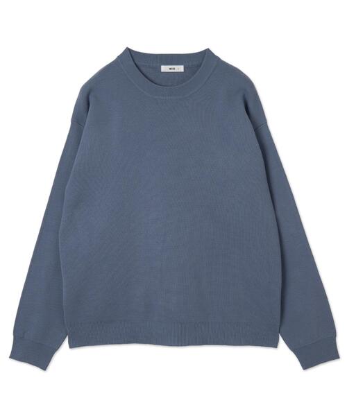 WEGO（ウィゴー）の「WEGO/ミラノリブクルーネックプルオーバー（ニット/セーター・メンズ・ブルー/ホワイト/ブラック・MEDIUM/LARGE）」の5枚目の写真