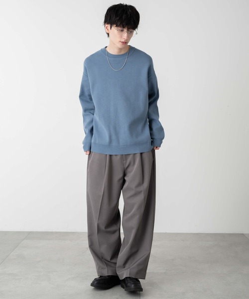 WEGO（ウィゴー）の「WEGO/ミラノリブクルーネックプルオーバー（ニット/セーター・メンズ・ブルー/ホワイト/ブラック・MEDIUM/LARGE）」の16枚目の写真