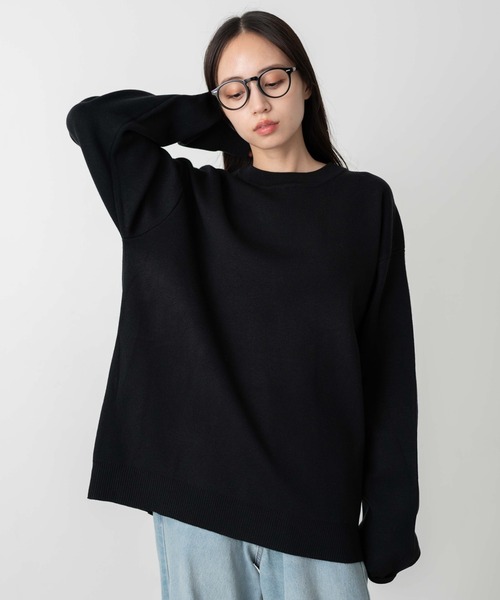 WEGO（ウィゴー）の「WEGO/ミラノリブクルーネックプルオーバー（ニット/セーター・メンズ・ブルー/ホワイト/ブラック・MEDIUM/LARGE）」の11枚目の写真