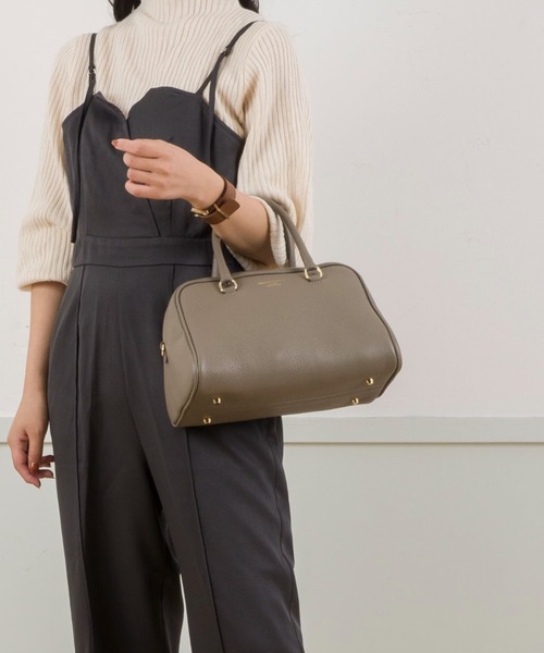 CHRISTIAN VILLA(クリスチャンヴィラ)の「【CHRISTIAN VILLA/クリスチャンヴィラ】ボストン バッグ Lサイズ(ボストンバッグ・レディース・ブラック/ライトグレー/ブラウン/ダークブラウン・FREE)」の2枚目の写真