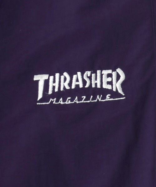 THRASHER（スラッシャー）の「THRASHER（スラッシャー）ワンポイントロゴ刺繍 配色バイカラーナイロンパンツ/トラックパンツ メンズ レディース ユニセックス（その他パンツ・メンズ・ブラック×グレー/パープル/ホワイト/ブラック×ホワイト/チャコールグレー・M/L/XL）」の20枚目の写真