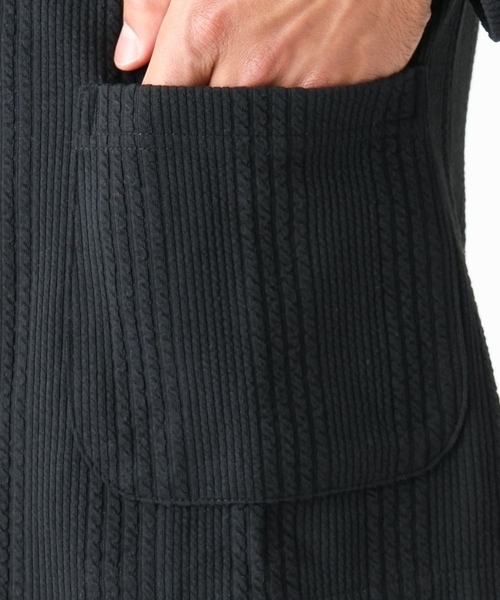 MK MICHEL KLEIN HOMME （エムケーミッシェルクランオム）の「【残りわずか/在庫限り/洗える】ジャーディガン/フクレストライプ（テーラードジャケット・メンズ・ブラック/ボルドー・48/51/46）」の20枚目の写真