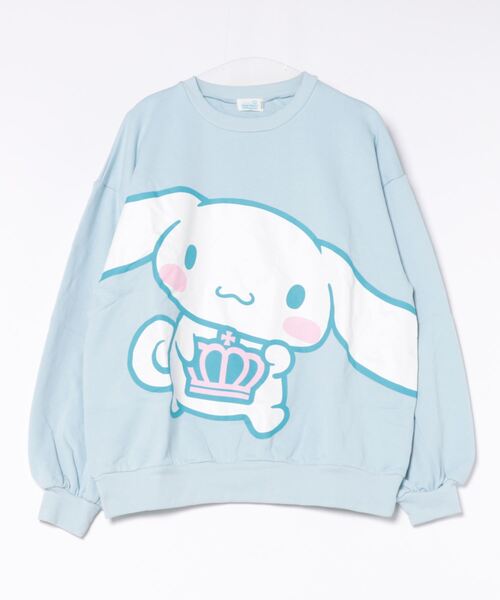 sanrio(サンリオ)の「親子お揃い サンリオ BIGフェイス トレーナー 9797A(スウェット・レディース・その他24/ブルー/チャコールグレー/その他25・L/M/S)」の4枚目の写真