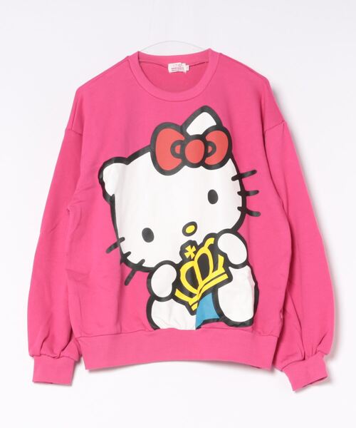 sanrio(サンリオ)の「親子お揃い サンリオ BIGフェイス トレーナー 9797A(スウェット・レディース・その他24/ブルー/チャコールグレー/その他25・L/M/S)」の1枚目の写真