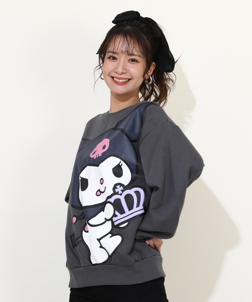 sanrio(サンリオ)の「親子お揃い サンリオ BIGフェイス トレーナー 9797A(スウェット・レディース・その他24/ブルー/チャコールグレー/その他25・L/M/S)」の10枚目の写真