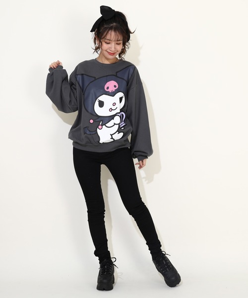 sanrio(サンリオ)の「親子お揃い サンリオ BIGフェイス トレーナー 9797A(スウェット・レディース・その他24/ブルー/チャコールグレー/その他25・L/M/S)」の11枚目の写真