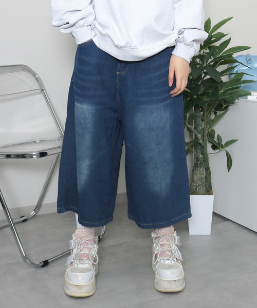 CONP 24SS 七分丈パンツ デニムパンツ y2k ジョーツ sevens（セブンズ）の「【sevens】Y2K風トレンド7分丈デニムパンツ