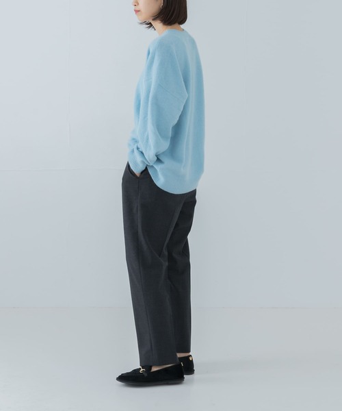 URBAN RESEARCH（アーバンリサーチ）の「ウォッシャブルウールテーパードパンツ（その他パンツ・レディース・ベージュ/チャコールグレー・38/36）」の5枚目の写真