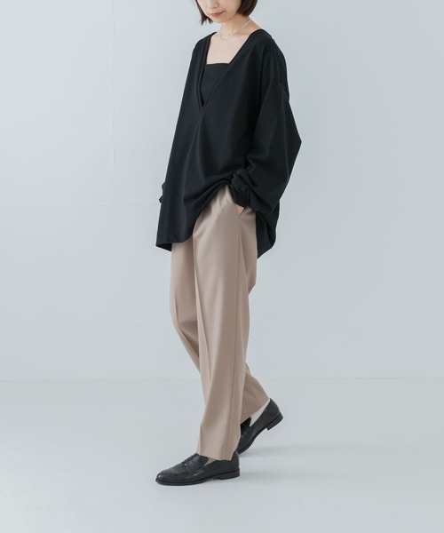 URBAN RESEARCH（アーバンリサーチ）の「ウォッシャブルウールテーパードパンツ（その他パンツ・レディース・ベージュ/チャコールグレー・38/36）」の10枚目の写真