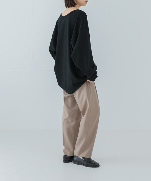 URBAN RESEARCH（アーバンリサーチ）の「ウォッシャブルウールテーパードパンツ（その他パンツ・レディース・ベージュ/チャコールグレー・38/36）」の12枚目の写真