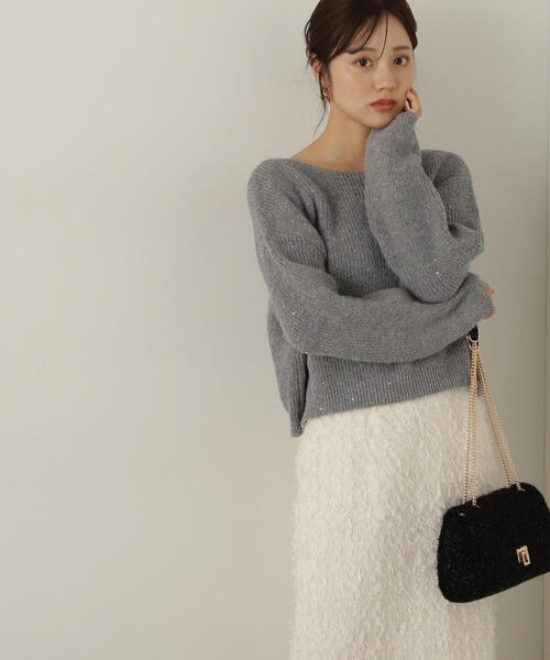 PROPORTION BODY DRESSING（プロポーションボディドレッシング）の「スパンコールニット / 1214270005（ニット/セーター・レディース・ブルー/グレー系その他/ホワイト系その他/パープル・SMALL/MEDIUM）」の5枚目の写真