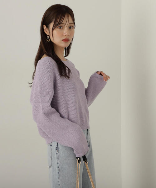 PROPORTION BODY DRESSING（プロポーションボディドレッシング）の「スパンコールニット / 1214270005（ニット/セーター・レディース・ブルー/グレー系その他/ホワイト系その他/パープル・SMALL/MEDIUM）」の21枚目の写真