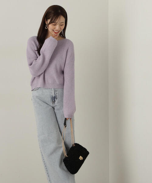 PROPORTION BODY DRESSING（プロポーションボディドレッシング）の「スパンコールニット / 1214270005（ニット/セーター・レディース・ブルー/グレー系その他/ホワイト系その他/パープル・SMALL/MEDIUM）」の22枚目の写真