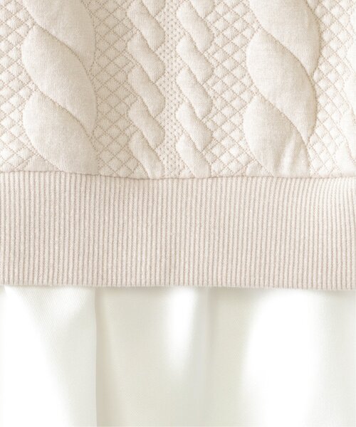 ikka(イッカ)の「フクレジャカード襟裾フリルプルオーバー(120~160cm)(Tシャツ/カットソー・キッズ・ネイビー/ベージュ・120/130/140/150/160)」の10枚目の写真