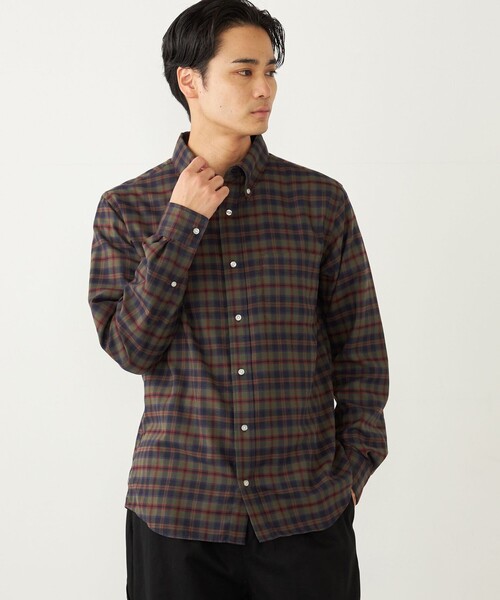 【セール】SHIPS Colors: 〈洗濯機可能〉ネル ボタンダウン シャツ（シャツ/ブラウス）｜SHIPS Colors（シップス カラーズ）