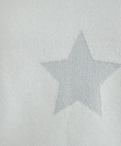 SHOO・LA・RUE（シューラルー）の「◆コーデのアクセントに 星柄ジャカードニット（ニット/セーター・レディース・グレー系3/ホワイト系6・02/01/03/04）」の6枚目の写真