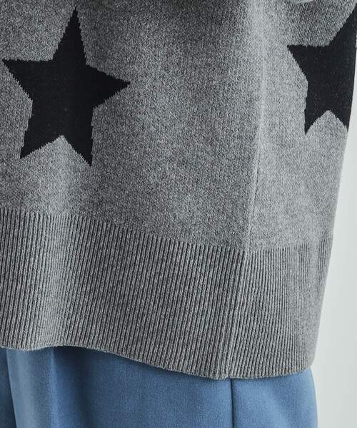 SHOO・LA・RUE（シューラルー）の「◆コーデのアクセントに 星柄ジャカードニット（ニット/セーター・レディース・グレー系3/ホワイト系6・02/01/03/04）」の16枚目の写真