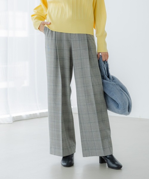 Elura（エルーラ）の「スリムウォームワイドパンツ＜低身長サイズあり＞/133680（その他パンツ・レディース・ライトイエロー/ブラック系その他/ブラック/ベージュ/ネイビー/ライトグレー・FREE(S)/LARGE/MEDIUM/X-LARGE）」の3枚目の写真