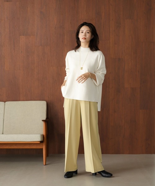 Elura（エルーラ）の「スリムウォームワイドパンツ＜低身長サイズあり＞/133680（その他パンツ・レディース・ライトイエロー/ブラック系その他/ブラック/ベージュ/ネイビー/ライトグレー・FREE(S)/LARGE/MEDIUM/X-LARGE）」の11枚目の写真