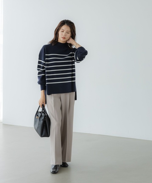 Elura（エルーラ）の「スリムウォームワイドパンツ＜低身長サイズあり＞/133680（その他パンツ・レディース・ライトイエロー/ブラック系その他/ブラック/ベージュ/ネイビー/ライトグレー・FREE(S)/LARGE/MEDIUM/X-LARGE）」の13枚目の写真