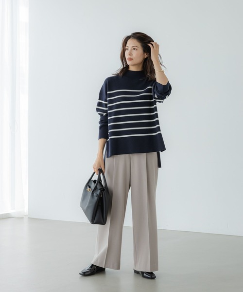 Elura（エルーラ）の「スリムウォームワイドパンツ＜低身長サイズあり＞/133680（その他パンツ・レディース・ライトイエロー/ブラック系その他/ブラック/ベージュ/ネイビー/ライトグレー・FREE(S)/LARGE/MEDIUM/X-LARGE）」の14枚目の写真