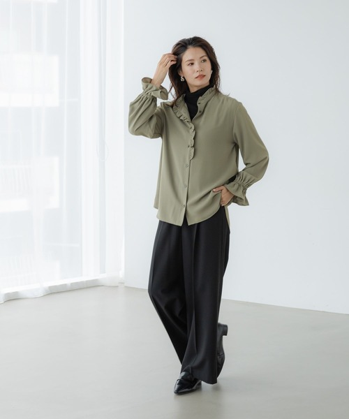 Elura（エルーラ）の「スリムウォームワイドパンツ＜低身長サイズあり＞/133680（その他パンツ・レディース・ライトイエロー/ブラック系その他/ブラック/ベージュ/ネイビー/ライトグレー・FREE(S)/LARGE/MEDIUM/X-LARGE）」の19枚目の写真