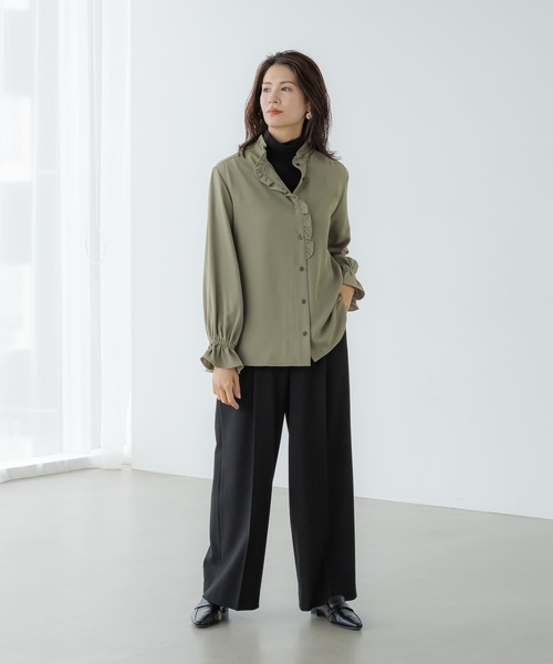 セール】スリムウォームワイドパンツ＜低身長サイズあり＞/133680