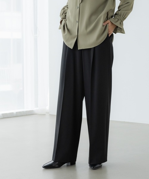 Elura（エルーラ）の「スリムウォームワイドパンツ＜低身長サイズあり＞/133680（その他パンツ・レディース・ライトイエロー/ブラック系その他/ブラック/ベージュ/ネイビー/ライトグレー・FREE(S)/LARGE/MEDIUM/X-LARGE）」の17枚目の写真