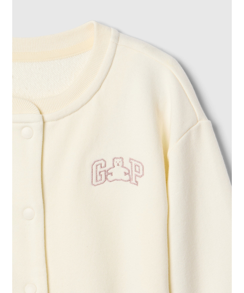 GAP(ギャップ)の「babyGap ヴィンテージソフト GAPロゴ カーディガン(カーディガン/ボレロ・キッズ・アイボリー/ブラック・110cm/90cm/80cm/100cm/70cm/105cm/95cm)」の5枚目の写真