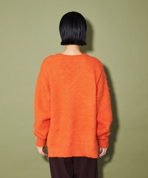 CITEN（シテン）の「＜CITEN＞ シャギーニット（ニット/セーター・レディース・ライトグレー/コバルトブルー/オレンジ/ダークグレー・FREE）」の6枚目の写真