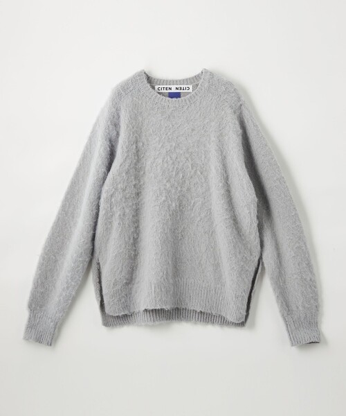 CITEN（シテン）の「＜CITEN＞ シャギーニット（ニット/セーター・レディース・ライトグレー/コバルトブルー/オレンジ/ダークグレー・FREE）」の7枚目の写真