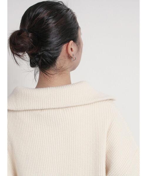 sm2rhythm（サマンサモスモスリズム）の「ハーフジップニットプルオーバー（ニット/セーター・レディース・オフホワイト/グリーン/グレー・F）」の17枚目の写真