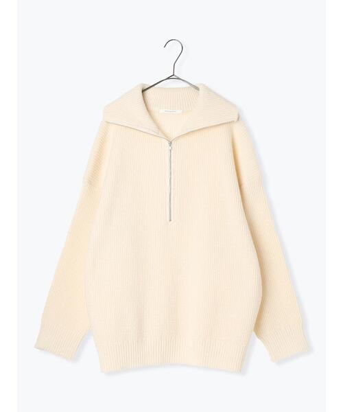 sm2rhythm（サマンサモスモスリズム）の「ハーフジップニットプルオーバー（ニット/セーター・レディース・オフホワイト/グリーン/グレー・F）」の22枚目の写真