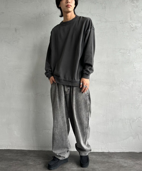 【セール】[ONEITA/オニータ] 別注 インサイドアウト クルーネック フェードスウェット（スウェット）｜JEANS FACTORY （ジーンズファクトリー）