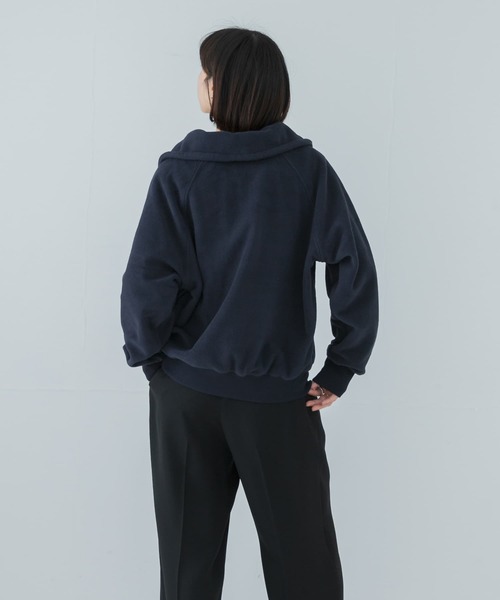 URBAN RESEARCH（アーバンリサーチ）の「フリースハーフジッププルオーバー（Tシャツ/カットソー・レディース・オフホワイト/ネイビー・FREE）」の16枚目の写真