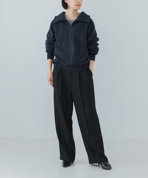 URBAN RESEARCH（アーバンリサーチ）の「フリースハーフジッププルオーバー（Tシャツ/カットソー・レディース・オフホワイト/ネイビー・FREE）」の17枚目の写真