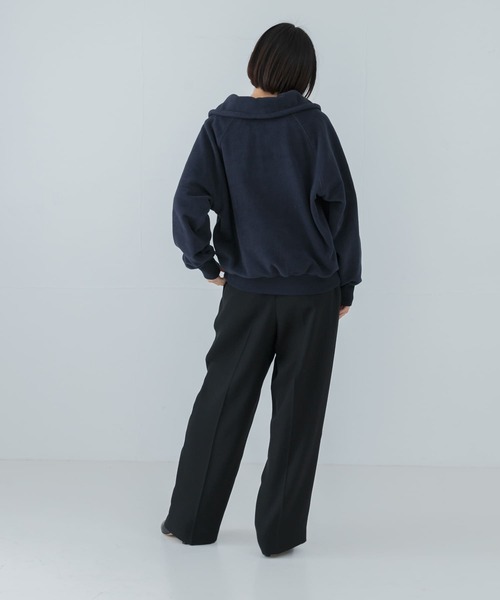 URBAN RESEARCH（アーバンリサーチ）の「フリースハーフジッププルオーバー（Tシャツ/カットソー・レディース・オフホワイト/ネイビー・FREE）」の18枚目の写真
