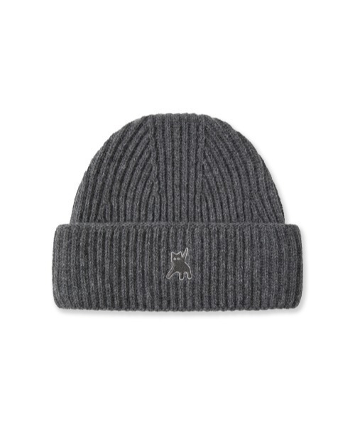 ニットキャップ・ビーニー AEAE FLASHED CATS BEANIE IVORY AE44FUBN002IVR aeae(エーイーエーイー)の「FLASHED CATS BEANIE(ニット