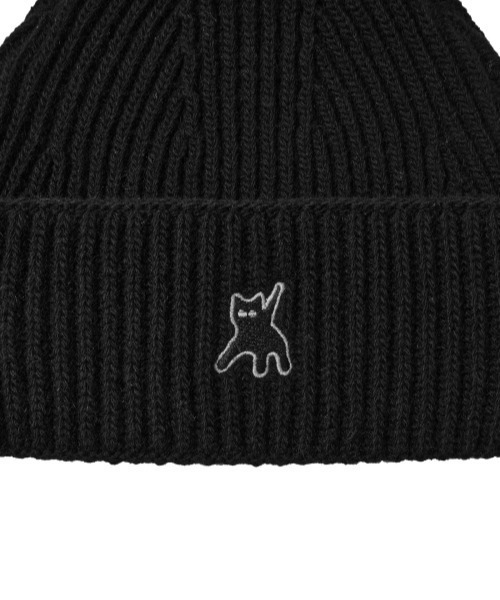 aeae(エーイーエーイー)の「FLASHED CATS BEANIE(ニットキャップ/ビーニー・レディース・チャコール/ブラック/アイボリー・FREE)」の5枚目の写真