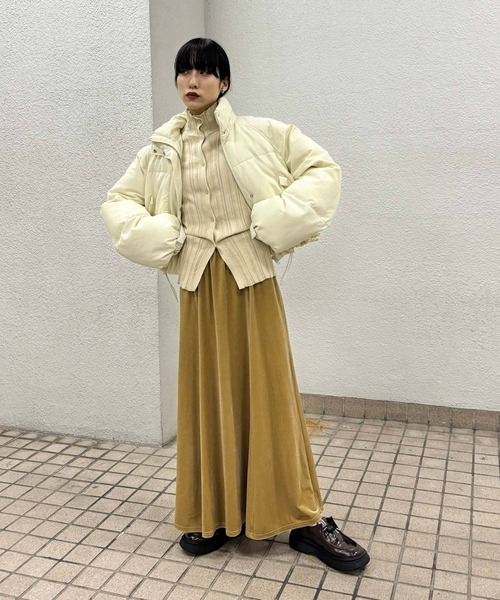 KBF（ケイビーエフ）の「セミフレアベロアスカート（スカート・レディース・ブラック/ベージュ/ダークブラウン・ONE）」の15枚目の写真