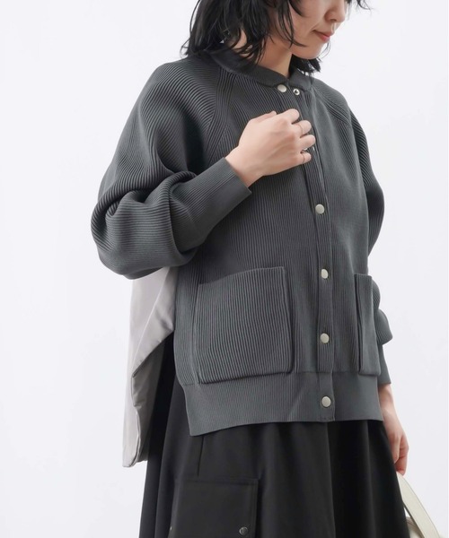 【セール】LC/LLL 中綿ニットブルゾン / 片畦ニット×中綿ドッキングブルゾン（ブルゾン）｜LUCA/LADY LUCK LUCA（ルカ/レディラックルカ）