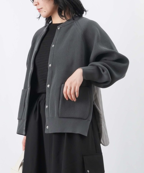 【セール】LC/LLL 中綿ニットブルゾン / 片畦ニット×中綿ドッキングブルゾン（ブルゾン）｜LUCA/LADY LUCK LUCA（ルカ/レディラックルカ）