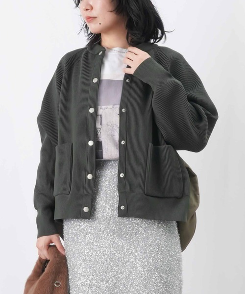 【セール】LC/LLL 中綿ニットブルゾン / 片畦ニット×中綿ドッキングブルゾン（ブルゾン）｜LUCA/LADY LUCK LUCA（ルカ/レディラックルカ）