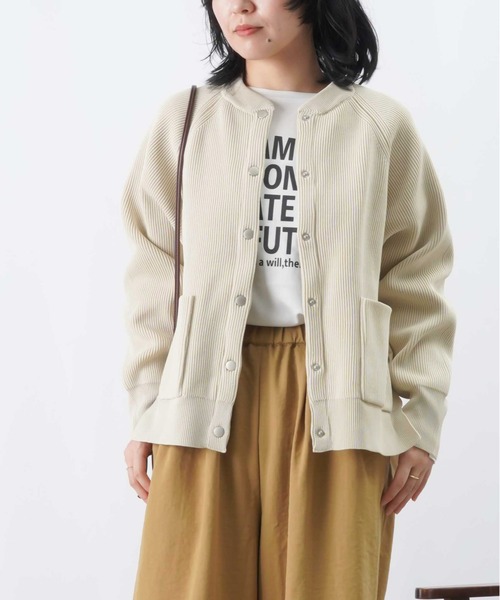 【セール】LC/LLL 中綿ニットブルゾン / 片畦ニット×中綿ドッキングブルゾン（ブルゾン）｜LUCA/LADY LUCK LUCA（ルカ/レディラックルカ）