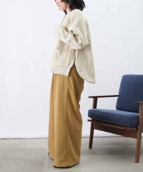 【セール】LC/LLL 中綿ニットブルゾン / 片畦ニット×中綿ドッキングブルゾン（ブルゾン）｜LUCA/LADY LUCK LUCA（ルカ/レディラックルカ）